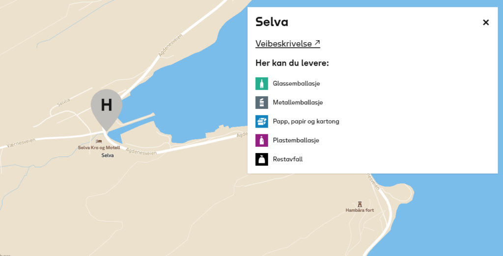 Endring i returpunkt på Selva